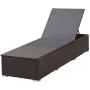 Tumbona con cojín ratán sintético marrón by , Loungers - Ref: Foro24-317105, Price: 147,61 €, Discount: %