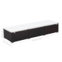 Tumbona con cojín ratán sintético marrón by , Loungers - Ref: Foro24-317105, Price: 133,79 €, Discount: %