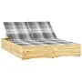 Tumbona doble y cojines madera de pino impregnada de , Tumbonas - Ref: Foro24-3065983, Precio: 336,02 €, Descuento: %