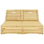 Double lounger and impregnated pine wood cushions by , Loungers - Ref: Foro24-3065983, Price: 322,94 €, Discount: %