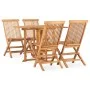 Set de comedor de jardín plegable 5 pzas madera maciza de teca de , Conjuntos de jardín - Ref: Foro24-3059981, Precio: 368,00...
