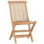 Folding garden dining set 5 pieces solid teak wood by , Garden sets - Ref: Foro24-3059981, Price: 368,00 €, Discount: %