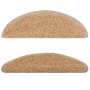 Stair tread carpets 15 units cream 56x17x3 cm by vidaXL, Stair mats - Ref: Foro24-133896, Price: 86,39 €, Discount: %