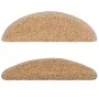 Stair tread carpets 15 units cream 56x17x3 cm by vidaXL, Stair mats - Ref: Foro24-133896, Price: 84,42 €, Discount: %