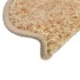 Stair tread carpets 15 units cream 56x17x3 cm by vidaXL, Stair mats - Ref: Foro24-133896, Price: 84,42 €, Discount: %