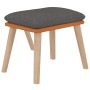 Entspannungssessel mit dunkelgrauem Stoff und Kunstlederhocker von , Sessel - Ref: Foro24-3097762, Preis: 134,93 €, Rabatt: %