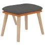 Relaxation armchair with dark gray fabric and synthetic leather stool by , Armchairs - Ref: Foro24-3097762, Price: 133,15 €, ...