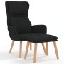 Relaxation armchair with black velvet stool by , Armchairs - Ref: Foro24-3097826, Price: 128,03 €, Discount: %