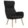 Sillón de relax con taburete terciopelo negro de , Sillones - Ref: Foro24-3097826, Precio: 125,97 €, Descuento: %