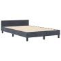 Estructura de cama Gris oscuro 120 x 200 cm Terciopelo