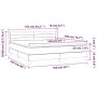 Box spring bed with cream fabric mattress 160x200 cm by , Beds and slatted bases - Ref: Foro24-3130366, Price: 495,53 €, Disc...