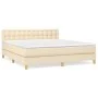 Box spring bed with cream fabric mattress 160x200 cm by , Beds and slatted bases - Ref: Foro24-3140950, Price: 497,64 €, Disc...