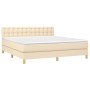 Boxspringbett mit cremefarbener Stoffmatratze 160x200 cm von , Betten und Lattenroste - Ref: Foro24-3140950, Preis: 510,57 €,...