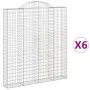 Gabion baskets 6 pcs arch shape iron 200x30x220/240 cm by , Pots and planters - Ref: Foro24-3146240, Price: 773,72 €, Discoun...