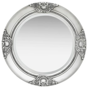 Espejo de pared estilo barroco plateado 50 cm de vidaXL, Espejos - Ref: Foro24-320346, Precio: 49,26 €, Descuento: %
