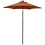 Sombrilla con luces LED aluminio terracota 200x211 cm de , Sombrillas - Ref: Foro24-313562, Precio: 73,93 €, Descuento: %