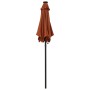 Sombrilla con luces LED aluminio terracota 200x211 cm de , Sombrillas - Ref: Foro24-313562, Precio: 75,64 €, Descuento: %