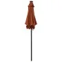 Sombrilla con luces LED aluminio terracota 200x211 cm de , Sombrillas - Ref: Foro24-313562, Precio: 73,93 €, Descuento: %