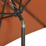 Sombrilla con luces LED aluminio terracota 200x211 cm de , Sombrillas - Ref: Foro24-313562, Precio: 75,64 €, Descuento: %