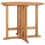 Folding garden dining table teak wood Ø90x75 cm by , Garden tables - Ref: Foro24-315446, Price: 205,11 €, Discount: %