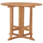 Mesa de comedor plegable para jardín madera de teca Ø90x75 cm de , Mesas de jardín - Ref: Foro24-315446, Precio: 205,11 €, De...