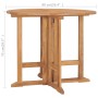 Mesa de comedor plegable para jardín madera de teca Ø90x75 cm de , Mesas de jardín - Ref: Foro24-315446, Precio: 205,11 €, De...