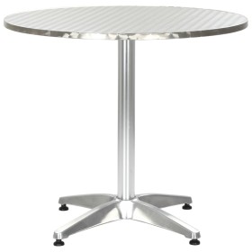 Mesa de jardín de aluminio plateado 80x70 cm de , Mesas de jardín - Ref: Foro24-48714, Precio: 163,30 €, Descuento: %