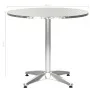 Silver aluminum garden table 80x70 cm by , Garden tables - Ref: Foro24-48714, Price: 160,14 €, Discount: %