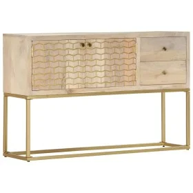 Sideboard aus massivem goldenem Mangoholz, 120 x 30 x 75 cm von , Sideboards - Ref: Foro24-286500, Preis: 265,89 €, Rabatt: %
