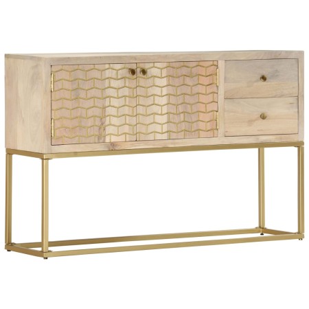 Aparador de madera maciza de mango dorado 120x30x75 cm de , Aparadores - Ref: Foro24-286500, Precio: 268,27 €, Descuento: %