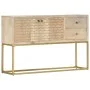 Solid golden mango wood sideboard 120x30x75 cm by , Sideboards - Ref: Foro24-286500, Price: 264,91 €, Discount: %