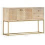 Aparador de madera maciza de mango dorado 120x30x75 cm de , Aparadores - Ref: Foro24-286500, Precio: 268,27 €, Descuento: %