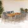 9-piece garden dining set with beige synthetic rattan cushions by , Garden sets - Ref: Foro24-3212079, Price: 1,00 €, Discoun...