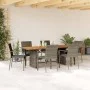 Garden dining set 7 pieces and gray synthetic rattan cushions by , Garden sets - Ref: Foro24-3213504, Price: 572,50 €, Discou...