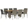 Garden dining set 7 pieces and gray synthetic rattan cushions by , Garden sets - Ref: Foro24-3213504, Price: 572,50 €, Discou...