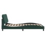 Estructura cama con cabecero terciopelo verde oscuro 140x190 cm de , Camas y somieres - Ref: Foro24-3207920, Precio: 207,45 €...