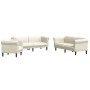 Cream velvet 3-piece sofa set by , Sofas - Ref: Foro24-3209216, Price: 734,54 €, Discount: %