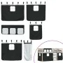 Litera con cortinas madera maciza pino blanco y negro 90x200 cm de , Camas y somieres - Ref: Foro24-3283928, Precio: 178,56 €...