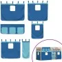 Bunk bed with curtains solid blue pine wood 90x200 cm by , Beds and slatted bases - Ref: Foro24-3283893, Price: 201,79 €, Dis...