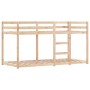 Bunk bed with black and white pine solid wood curtains 80x200 cm by , Beds and slatted bases - Ref: Foro24-3283898, Price: 15...