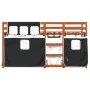 Litera con cortinas madera maciza pino blanco y negro 90x190 cm de , Camas y somieres - Ref: Foro24-3283949, Precio: 180,68 €...