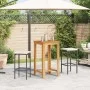 Garden table and stools 3 pcs acacia wood PE rattan black by , Garden sets - Ref: Foro24-3295267, Price: 174,63 €, Discount: %