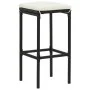 Garden table and stools 3 pcs acacia wood PE rattan black by , Garden sets - Ref: Foro24-3295267, Price: 174,63 €, Discount: %