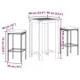 Garden table and stools 3 pcs acacia wood PE rattan black by , Garden sets - Ref: Foro24-3295267, Price: 174,63 €, Discount: %