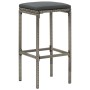 Mesa y taburetes de jardín 5 pzas madera acacia ratán PE gris de , Conjuntos de jardín - Ref: Foro24-3295271, Precio: 240,33 ...