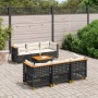 7-piece garden sofa set with black synthetic rattan cushions by , Garden sets - Ref: Foro24-3261740, Price: 563,35 €, Discoun...
