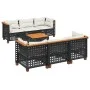 7-teiliges Gartensofa-Set mit schwarzen synthetischen Rattankissen von , Gartensets - Ref: Foro24-3261740, Preis: 588,58 €, R...