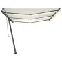 Manuell einziehbare Markise mit cremefarbenem LED-Licht 600 x 300 cm von , Markisen - Ref: Foro24-3069802, Preis: 673,28 €, R...