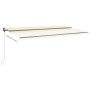 Manuell einziehbare Markise mit cremefarbenem LED-Licht 600 x 300 cm von , Markisen - Ref: Foro24-3069802, Preis: 597,38 €, R...