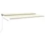 Manuell einziehbare Markise mit cremefarbenem LED-Licht 600 x 300 cm von , Markisen - Ref: Foro24-3069802, Preis: 673,28 €, R...